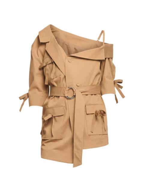 Cinq à Sept Saige off-shoulder belted jacket