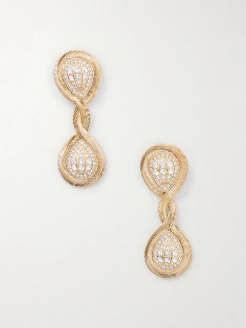 Valentino Gold-tone Crystal Earrings