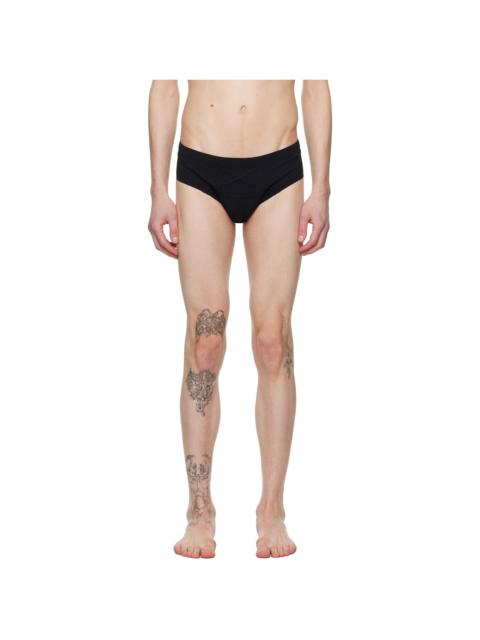 Rick Owens Black Hollywood Penta Swim Briefs