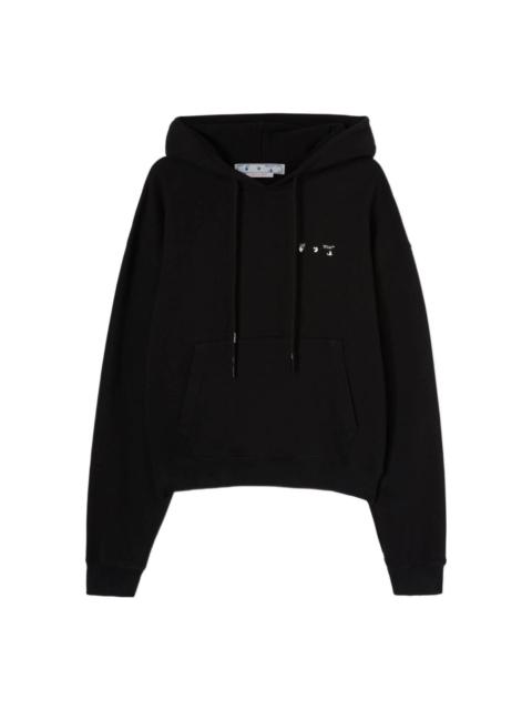 Men's Off-White SS22 Caravaggio Painting Printing Hooded Long Sleeves Black OMBB037C99FLE0041001