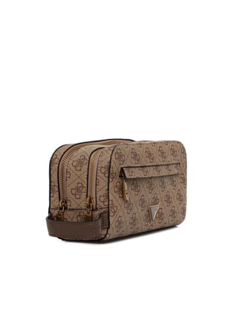 GUESS USA logo pattern wash bag