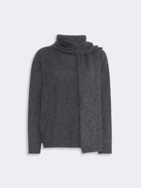 'S Max Mara ARIA Yak yarn sweater with scarf detail - MEDIUM GREY