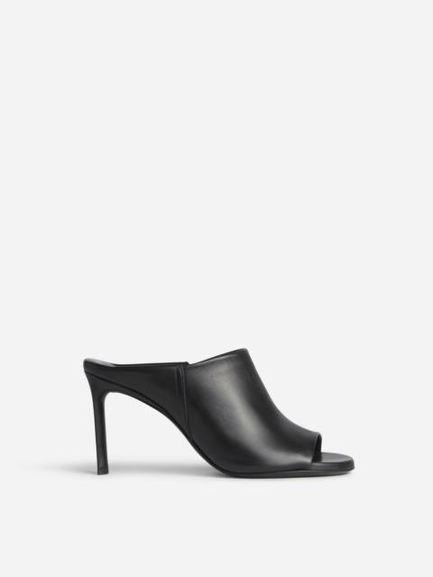 CO Open Toe Heeled Mule in Smooth Leather