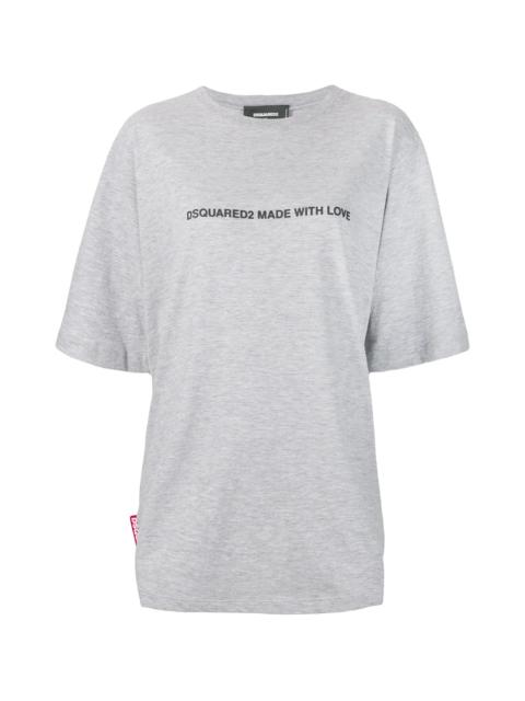 DSQUARED2 Made With Love Logo Cotton T-Shirt "Grey" S75GD0028-S22146-857M