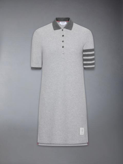 Thom Browne TEXTURED PIQUE 4-BAR POLO DRESS