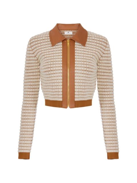 ELISABETTA FRANCHI textured zip-up cardigan