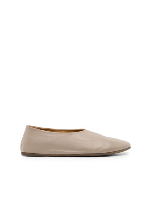 Coltellaccio leather ballerina shoes