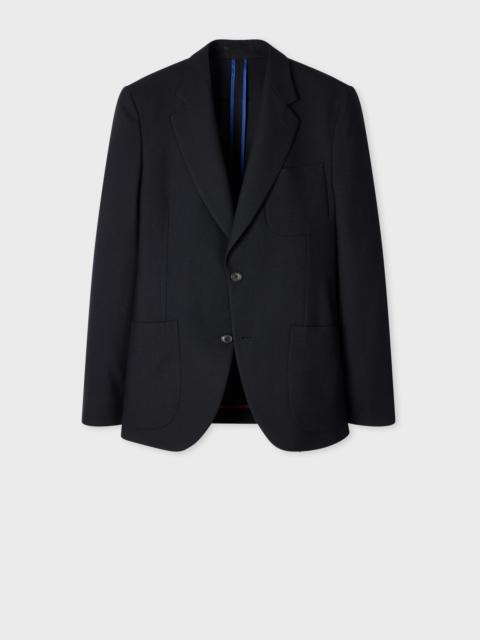 Paul Smith Navy British Wool Patch-Pocket Blazer