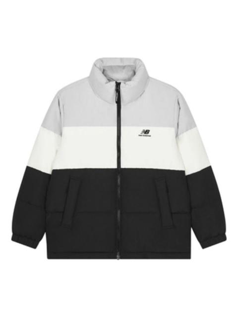 New Balance Warm Down Jacket 'Black White Grey' 5PC44283-GR