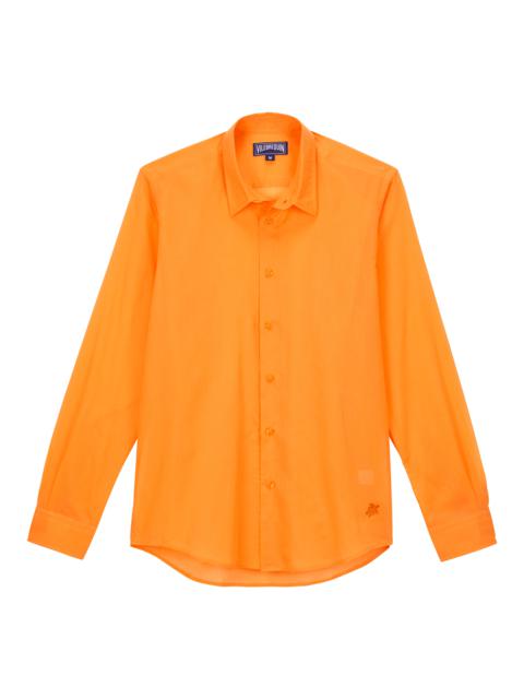 Unisex Cotton Voile Lightweight Shirt Solid