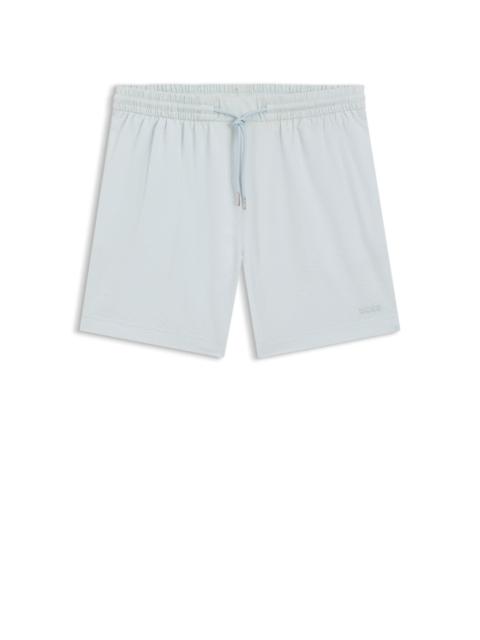 BOSS QUICK-DRY SWIM SHORTS IN STRETCH SEERSUCKER