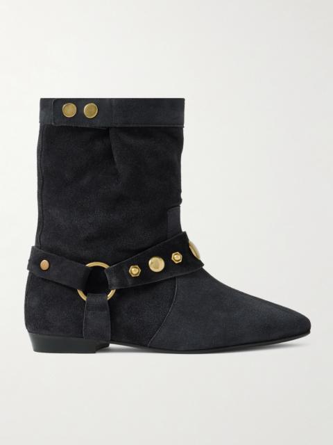 Isabel Marant Stania Studded Suede Ankle Boots