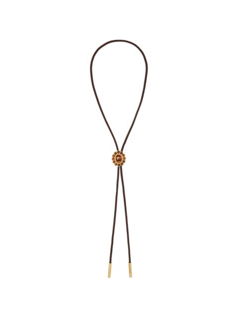 SOSHIOTSUKI Brown Loop Bolo Tie