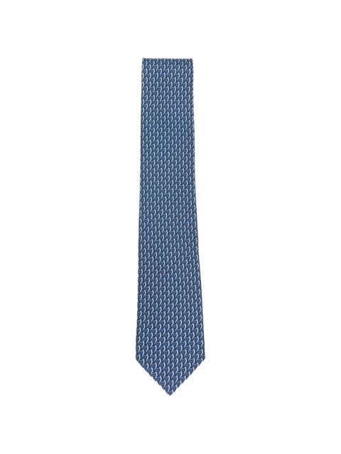 FERRAGAMO Ferragamo Gancini-print Tie