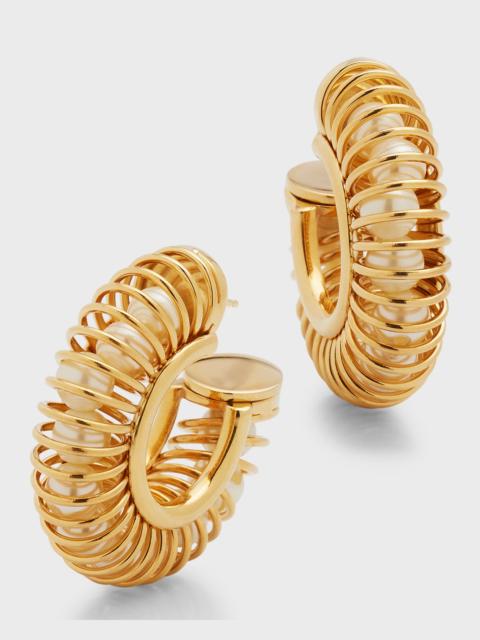 Oscar de la Renta Mola Hoop Earrings