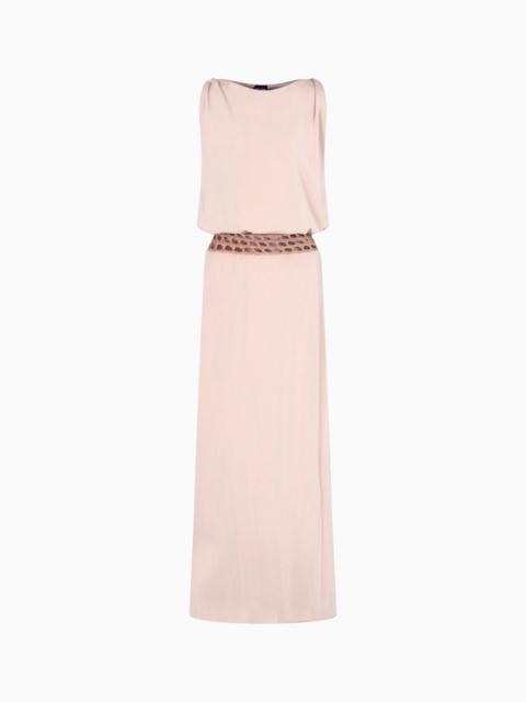 GIORGIO ARMANI Marocain glittery silk midi dress | REVERSIBLE