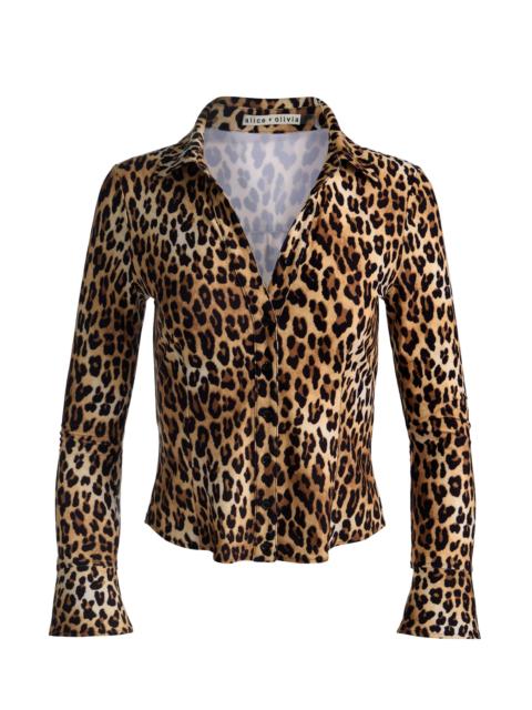 Alice + Olivia FREYA BUTTON DOWN TOP