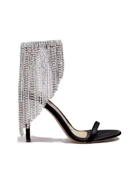 ALEXANDRE VAUTHIER 105mm crystal drapery satin sandals