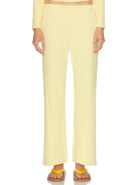 DONNI. The Pointelle Simple Crop Pant