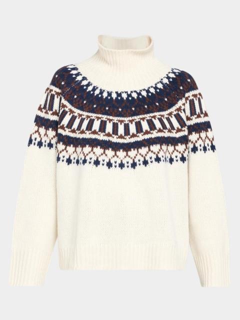 SABLYN Scottie Fair Isle Mock-Neck Sweater