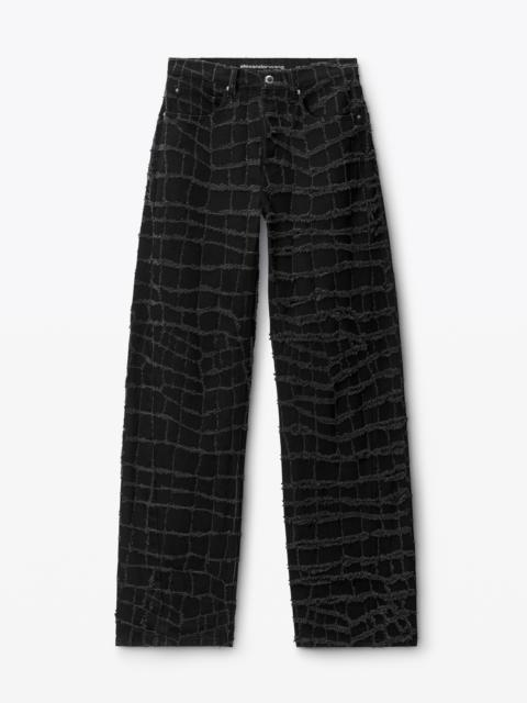 Alexander Wang laser-distressed denim jeans