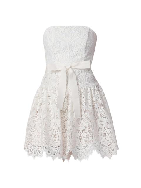 Shoshanna Women's Ester Lace Strapless Minidress - Porcelain