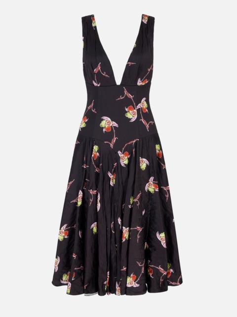 EMILIA WICKSTEAD Nerita Dress In Black Satin
