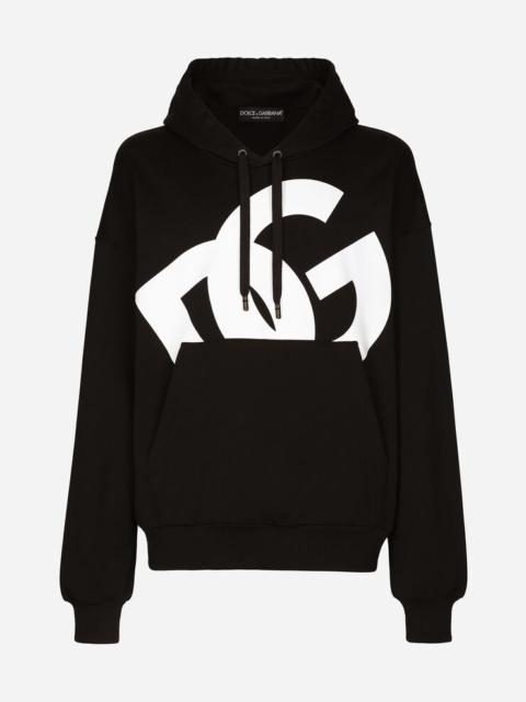 Jersey hoodie with DG print
