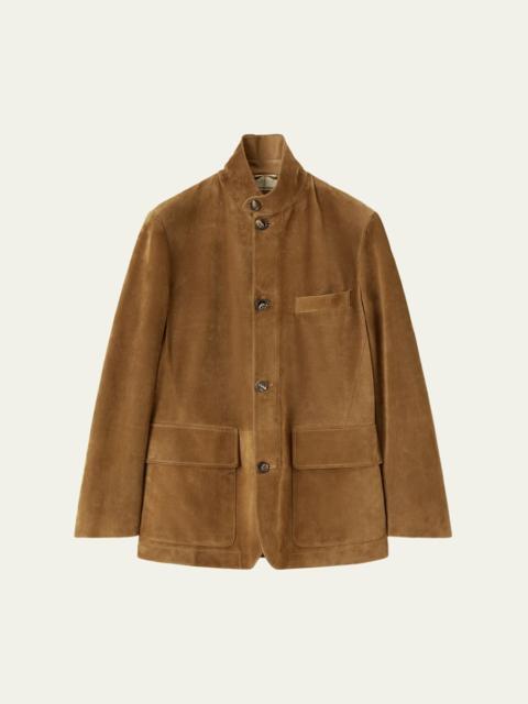 Loro Piana Men's Suede Roadster Jacket