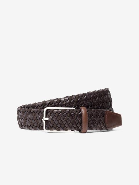 CORNELIANI Brown braided leather belt