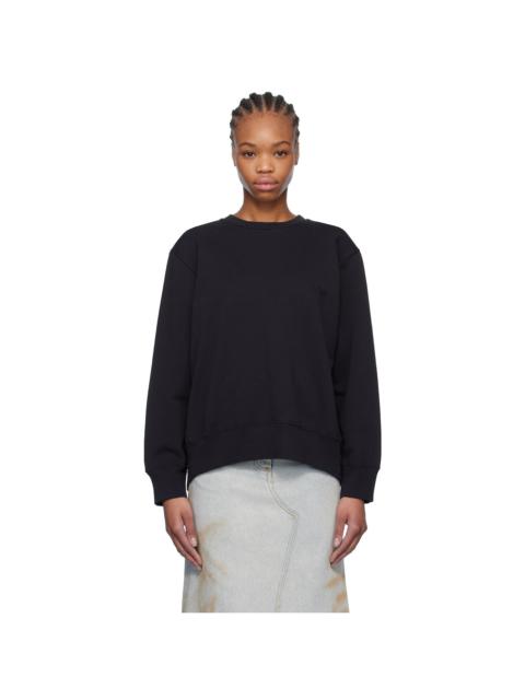 MM6 Maison Margiela Black Spliced Logo Sweatshirt
