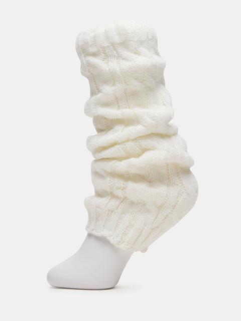 STEVE MADDEN 1 PACK CHUNKY CABLE LEG WARMERS IVORY