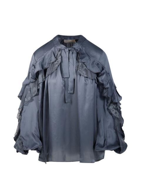 Zimmermann Valiant lace-trim ruffled blouse