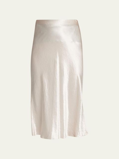 Vince Satin Slip Midi Skirt