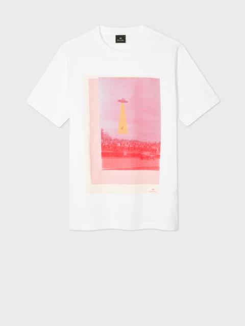 Paul Smith White 'UFO' Print T-Shirt