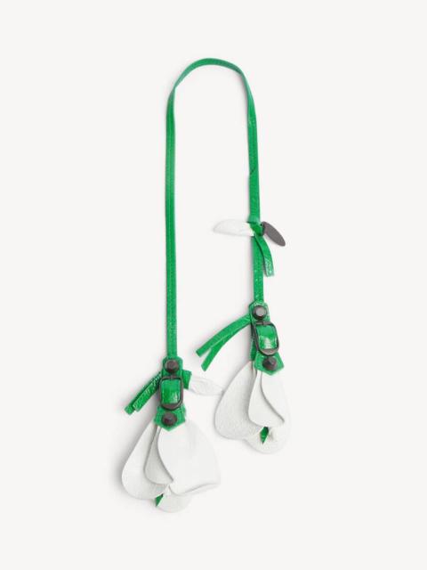 BALENCIAGA Women's Le City Roses Charm/keyring in Optic White