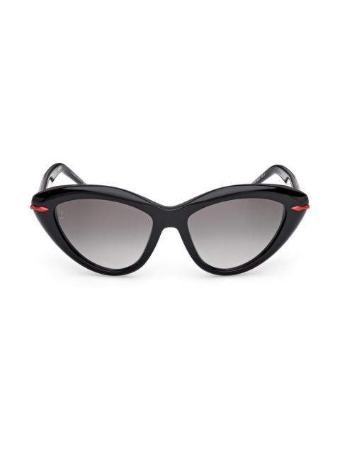 Christian Louboutin Women's ​56MM Cat-Eye Sunglasses - Black Gold Black