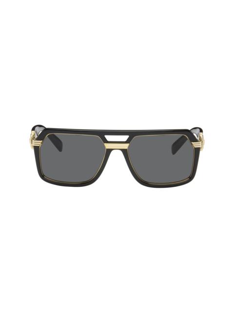 VERSACE Black Vintage Icon Pilot Sunglasses