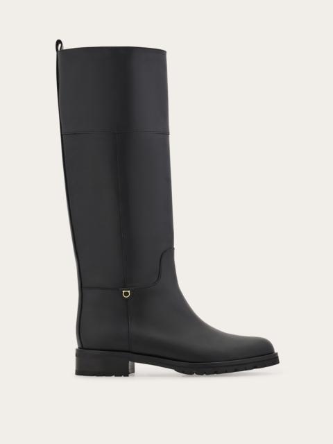 FERRAGAMO Knee high Gancini ornament boot