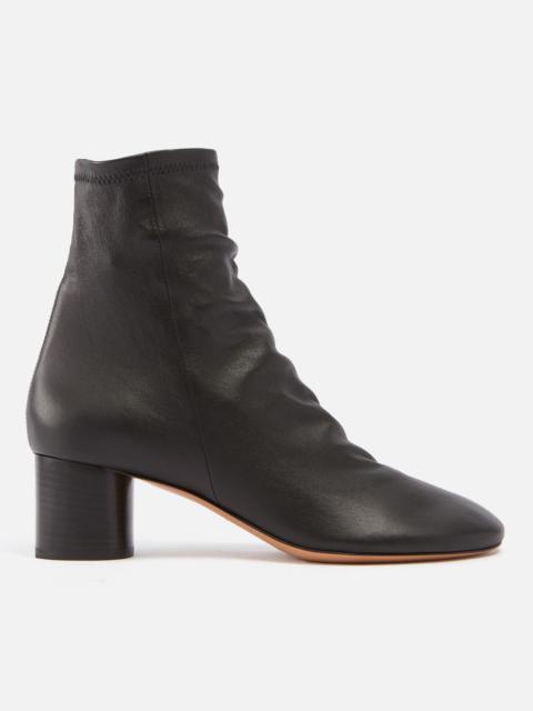 Isabel Marant Women's Laeden-GA Stretch Leather Heeled Boots