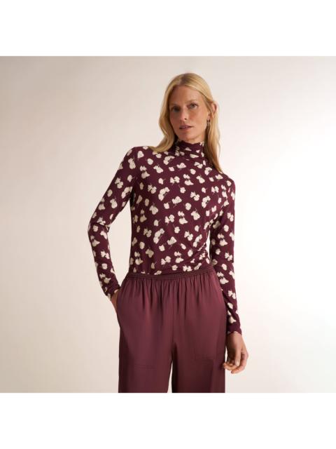 M.M.LaFleur Axam Layering Turtleneck - Light Printed Jersey