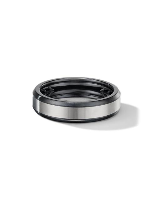DAVID YURMAN Men's Titanium Beveled Band Ring - Titanium