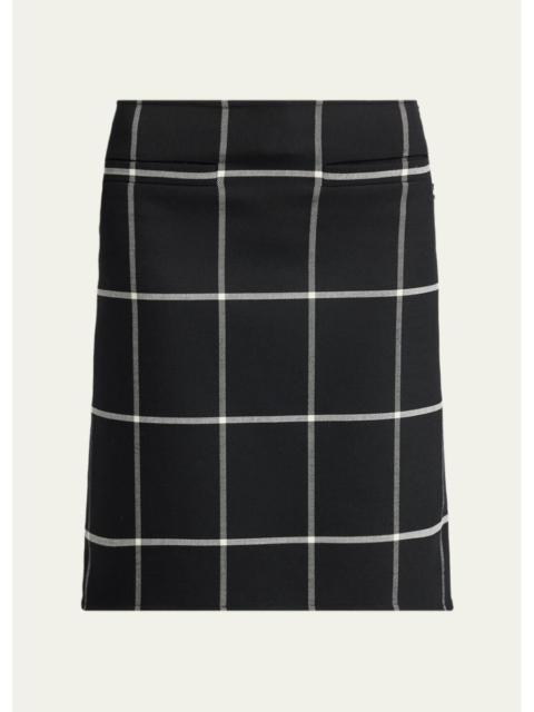 courrèges Checked Knee-Length Skirt