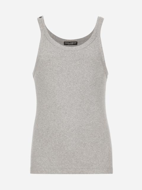 Dolce & Gabbana Slim-fit fine-rib singlet