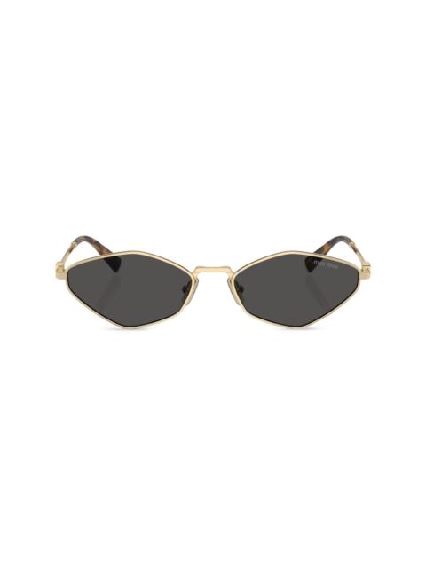 Miu Miu logo-lettering geometric-frame sunglasses