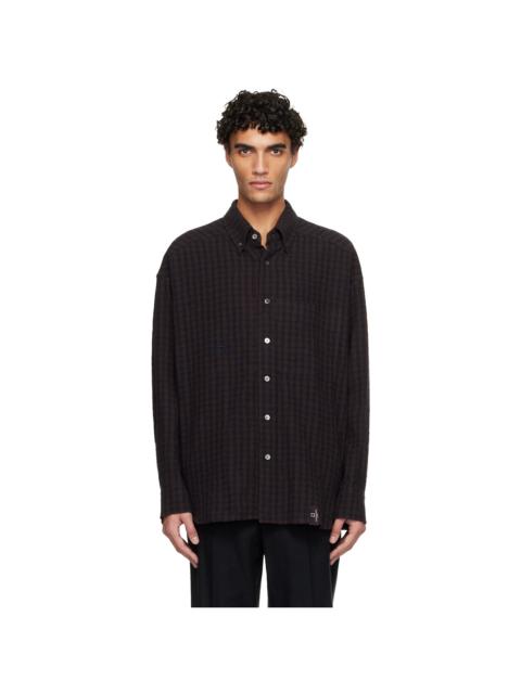 Wooyoungmi Brown Gingham Check Shirt