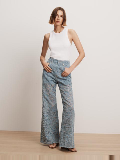 VERONICA BEARD TAYLOR BURNOUT WIDE-LEG JEAN