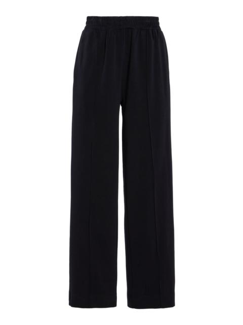 Another Tomorrow Seamed Cotton Pants black