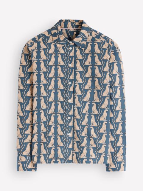 BODEN The New Sienna Cotton Shirt-Real Teal, Patient Leopard