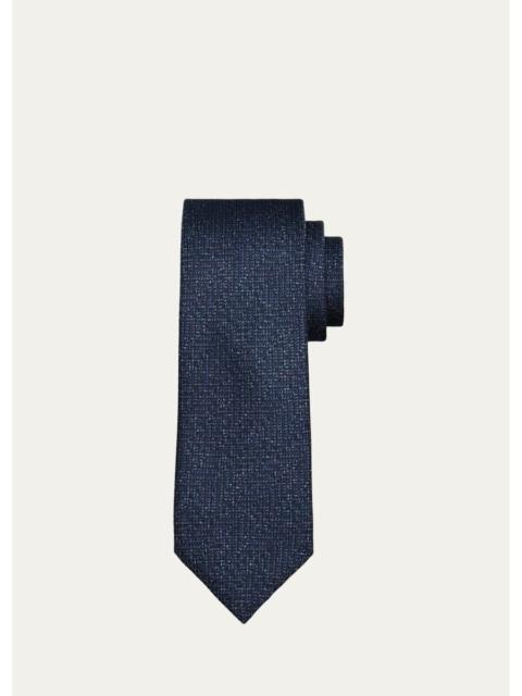 Brioni Men's Herringbone Jacquard Silk Tie